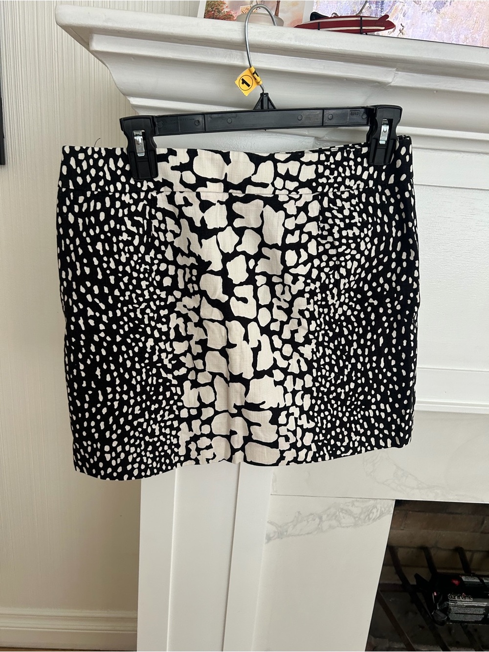 J. Crew Black and White Printed Mini Skirt